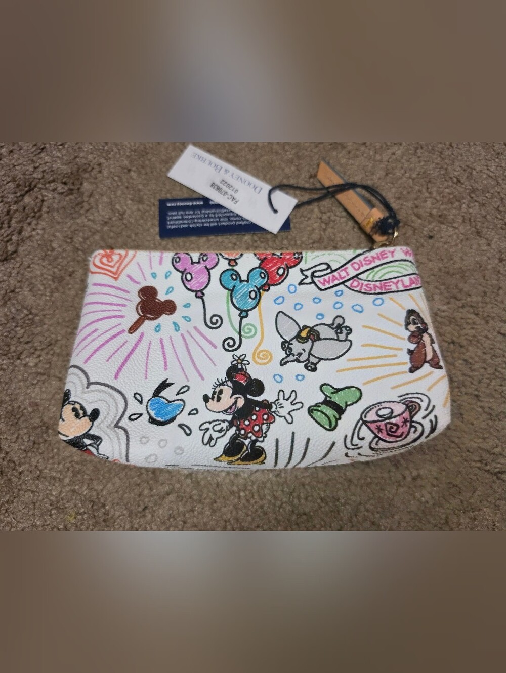 Dooney & Bourke Disney World White Character Wristlet - Picture 2 of 3